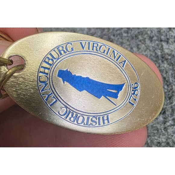 Historic Lynchburg Virginia 1786 Keychain Oval Design - Picture 2 of 4